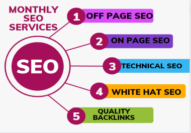 I will do white hat monthly SEO services using high authority do follow backlinks