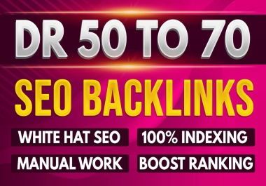 Get 300 manually created High Da pa Backlinks 100 indexing