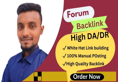 I will do 100 manual Forum backlink High Authority sites for your website