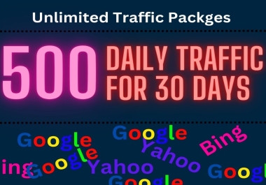 500 Daily search engine traffic for 30 days
