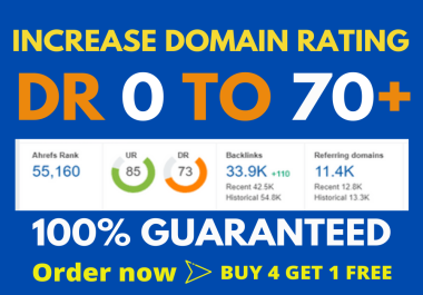 I will increase domain rating DR 50 plus in 15usd | Increase Ahrefs DR 50| Increase DR 50 plus