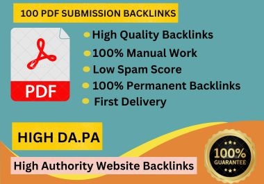 I will build 100 PDF Submission backlinks