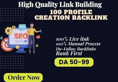 I will make high da 100 profile link building top ranking backlinks