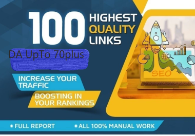 100 High Authority Sites With Traffic & STRONG Metrics DA DR 90 Plus Backlinks