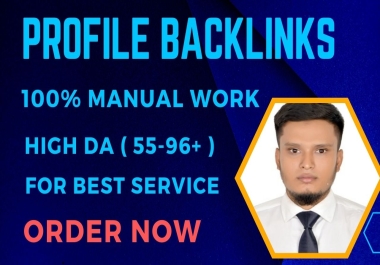 I will create 200 SEO profile backlinks manually