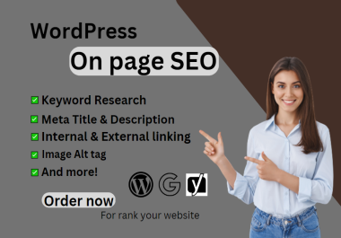 I will do professionally on page seo for rank your website