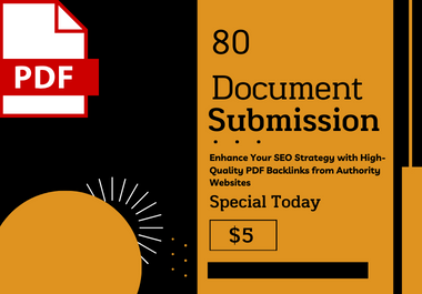 I create a PDF and submit it to the top 80 document sharing sites.
