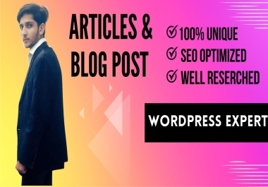 I Will Write 1200 words High-Quality Articles for Your Blog