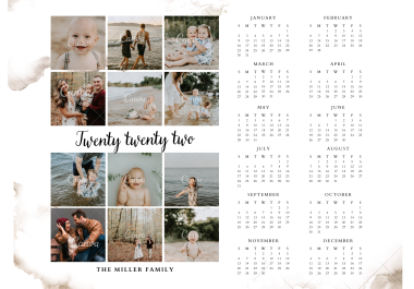 Wall calendar with your photos