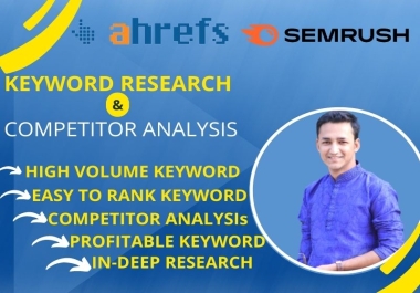 I will do best SEO keywords research for your website and competitor analysis