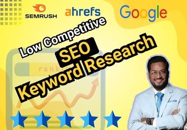 I will do SEO keyword research ranking on Google