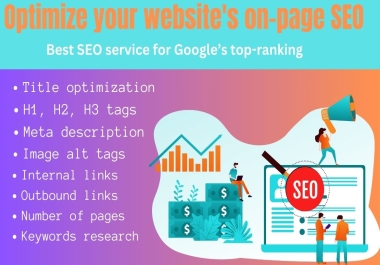 I will optimize your website's on-page SEO