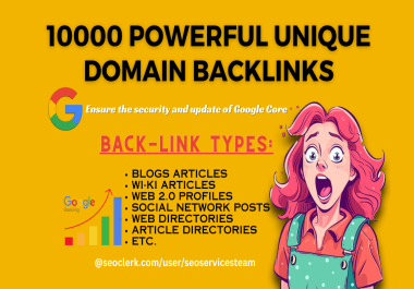 10000 Unique Domain Backlinks Boost Your Ranking