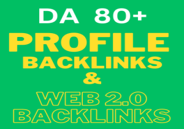 Boost Your website with manual DA 80+ 10 Profile Backlinks & 10 Web 2.0 Links