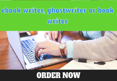 I will be your nonfiction ebook writer,  ghostwriter or book writer