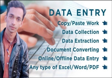 I will do fastest data entry,  web research,  data scraping,  typing and lead generation