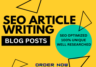 I will provide professional Article Writing or Blog Posts