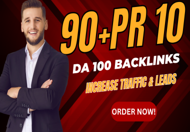 Do Manually 90 Unique PR 10 SEO Backlinks On DA 100 Sites