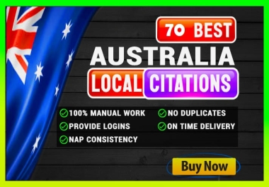 I will do australia 70 local citation and directory submission for local SEO citations