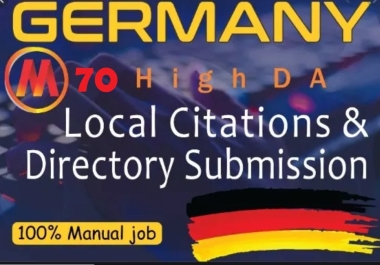 I will do 70 live local citations and directories for germany