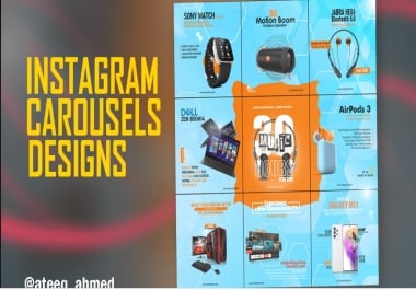 I will design instagram carousels,  Social media ads on Canva