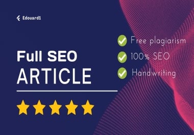 FR/ENG 100 unique and seo optimized blog article