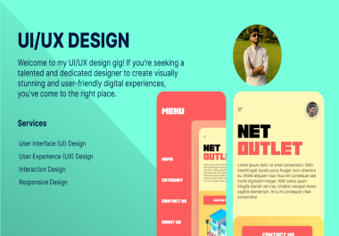 I will create UI/UX design For your app and Website