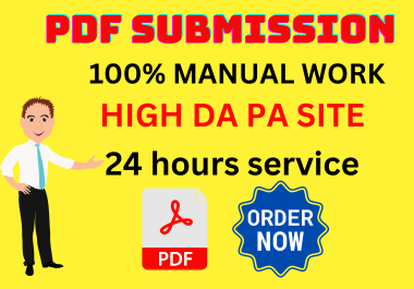 I will Do top 60 pdf submission high DA/PA Sharing sites