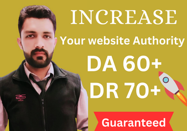 I will Increase Your domain Rating Ahrefs 50+ And Domain Authority Moz DA 50+ through SEO Backlinks