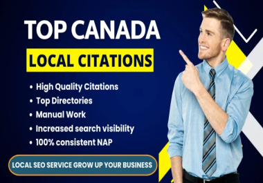 50 Top Canada local citation high DA PA best site