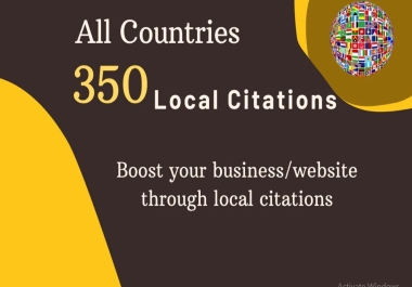 "Boost Your Local SEO: 350 Citations Across All Countries!