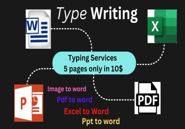 Typing jobs MS-Word,  MS-Excel and Virtual Assistant
