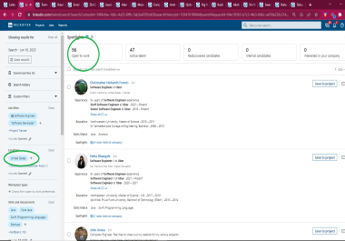 I will prepare recruiting database using linkedin