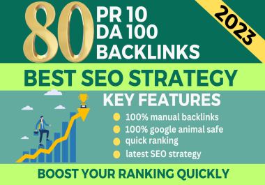 I will do unique PR10 SEO backlinks on DA 100 sites