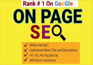 I will do On-Page & Technical SEO to Boost Your Website's Rankings