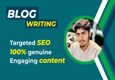 I will write SEO Optimized articles and Blog post upto 1500 words