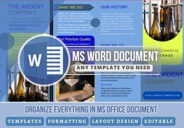 I will design ms word editable docment and create microsoft word template,  ppt