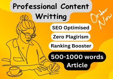 Engaging 1000 words seo optimised Article in cheap