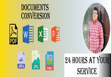 I will convert word, excel and powerpoint to pdf or vise versa