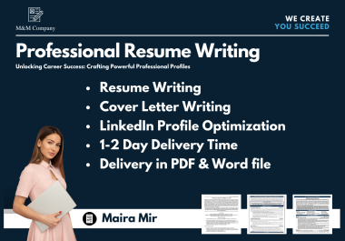 I will write a professional and ATS-optimized resume for you.