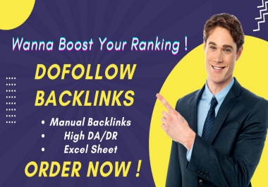 create manual SEO high quality dofollow backlinks