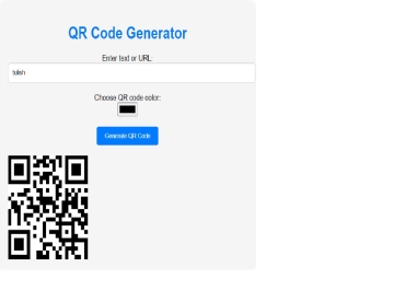 COLOURFUL CRAZY AND COOL QR GENERATOR CODE IN HTML