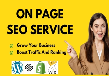 Optimize Website On Page SEO Service WordPress Wix Squarespace Shopify