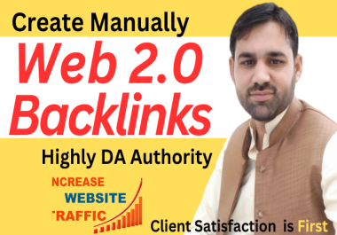 I will do web 2.0 backlinks from highly DA Authority
