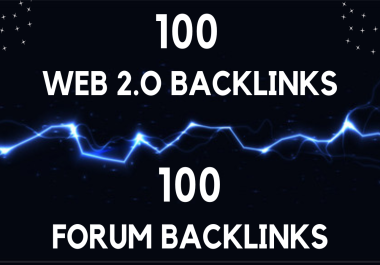 I will create super 100 web 2.0 blog backlinks with 100 Forum backlinks