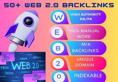 I will create 60 high quality DA web 2.0 backlinks