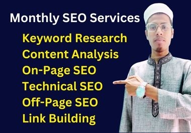 Rank your website by monthly SEO services for wordpress,  shopify,  wix,  webflow and squarespace