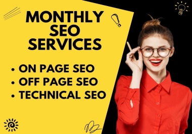 Monthly SEO services for the website
