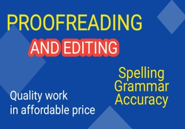 professionally proofread and edit document content with 1 article free