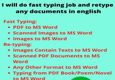 I will do translate articles,  typing article, typing documents, pfd to word,  word to pdf